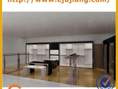 专业定做男装烤漆高柜 团队设计高端男士服饰产品展示架 中岛