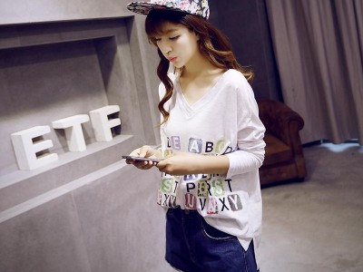 实拍韩版女装代理加盟2015秋装新品T恤 瑞丽女装服装服饰加