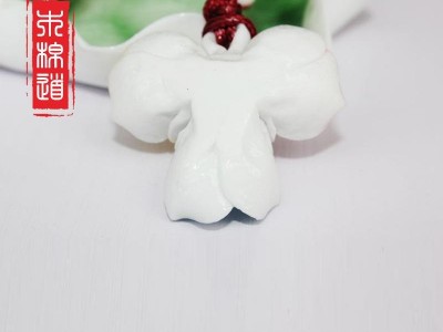 木棉道.新品服饰配件 手工绘制瓷花 特色陶泥配饰吊坠 艺术品