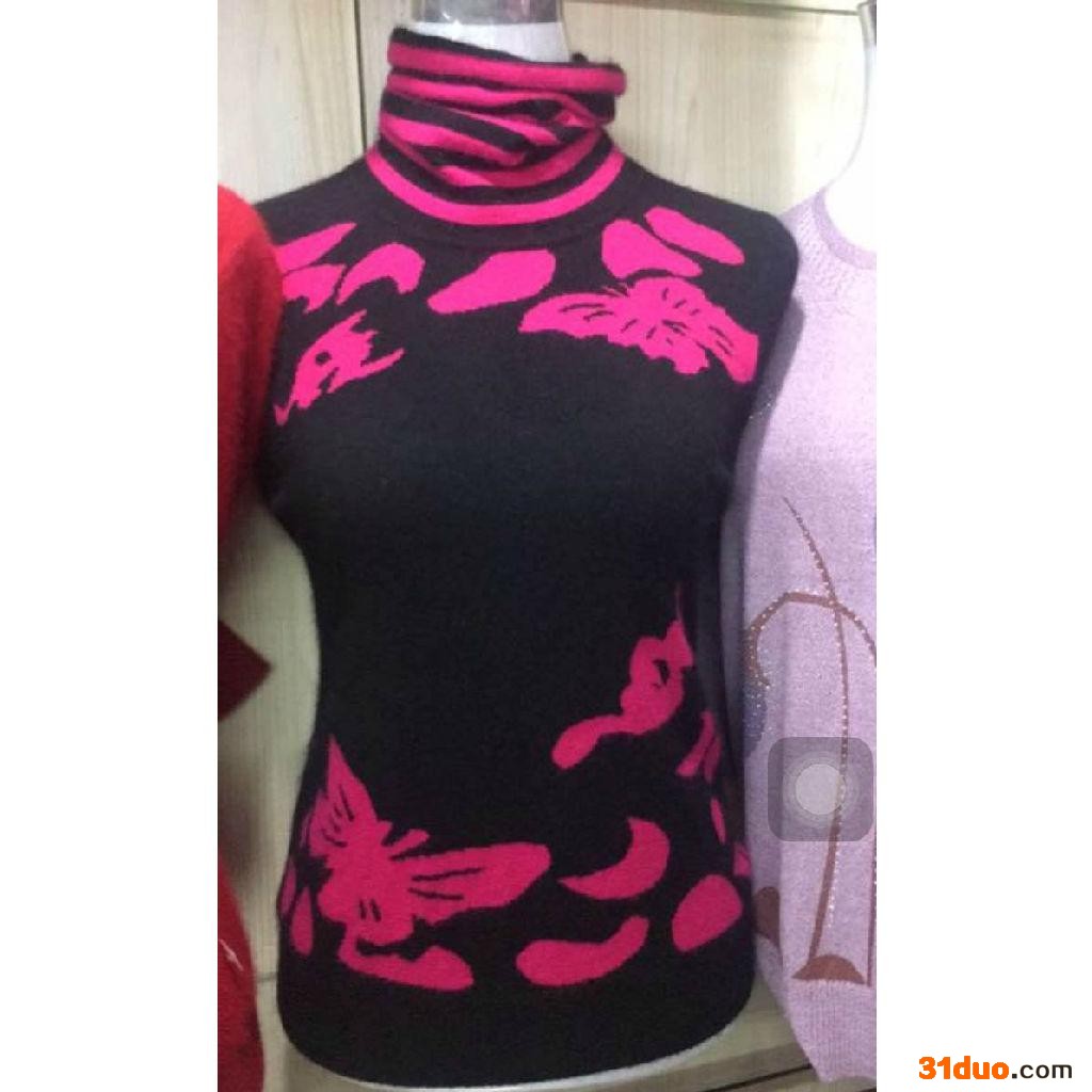 蔡红服饰高领打底毛羊衫女