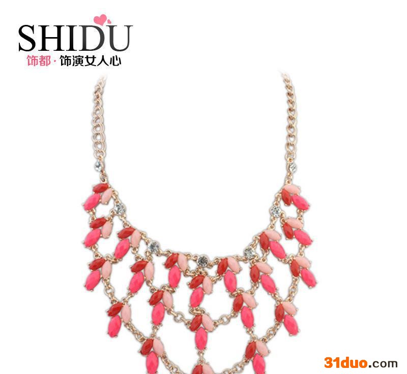 【饰都】欧美名媛气质多层时尚晚礼服服饰百搭气质项链项饰