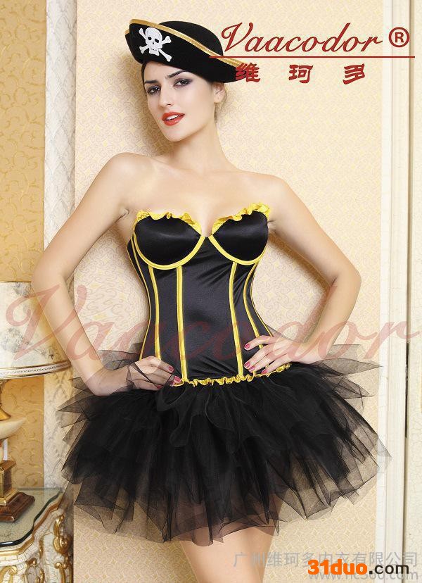 维珂多工厂 舞会束身衣套装配裙子 欧美晚会服饰外贸货源