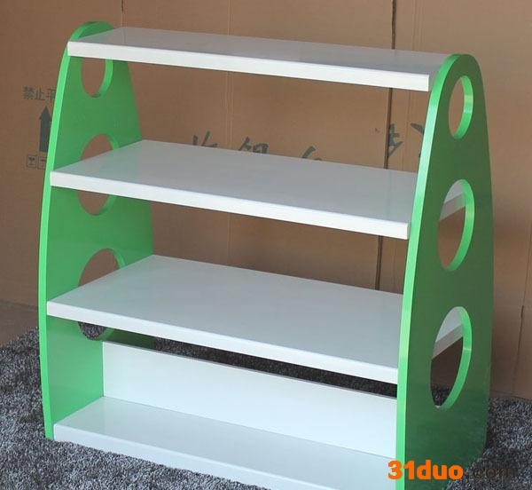 儿童服饰道具**烤漆中岛柜绿色鞋包展示柜实木 陈列柜货架