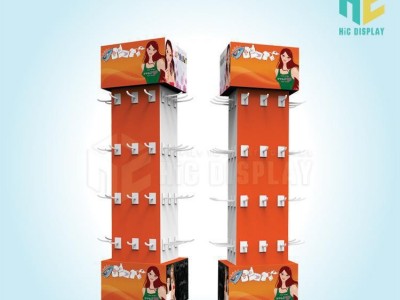 厂家女性内衣等服饰促销用挂钩式纸货架/环保纸质展示陈列架