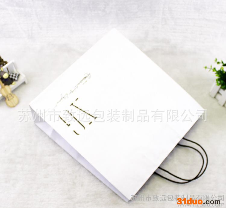 致远 定制艺术纹理纸袋 贴头纸袋 服饰购物袋 木纹纸手提袋 LOGO