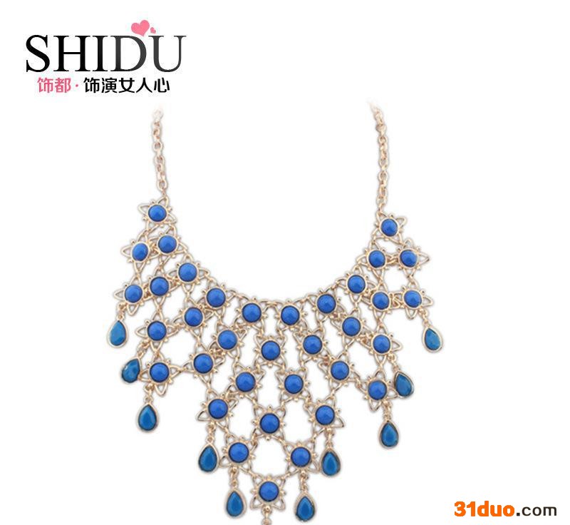 【饰都】欧美个性混搭服饰小香风名媛气质流行项链淑女配饰外贸女