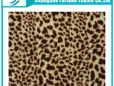 【直销】 羊羔绒 豹纹印花羊羔绒 服装服饰绒布