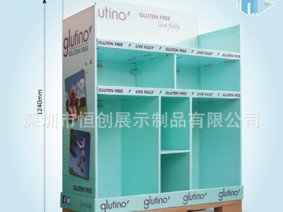 【恒创定制】服饰展示架/瓦楞纸展示架层式落地式展示架/环保展示