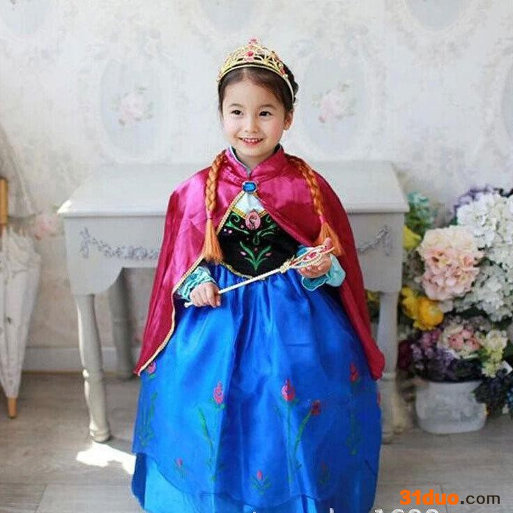 儿童连衣裙 夏季新款女童公主裙外贸表演服饰童裙速卖通爆款代发