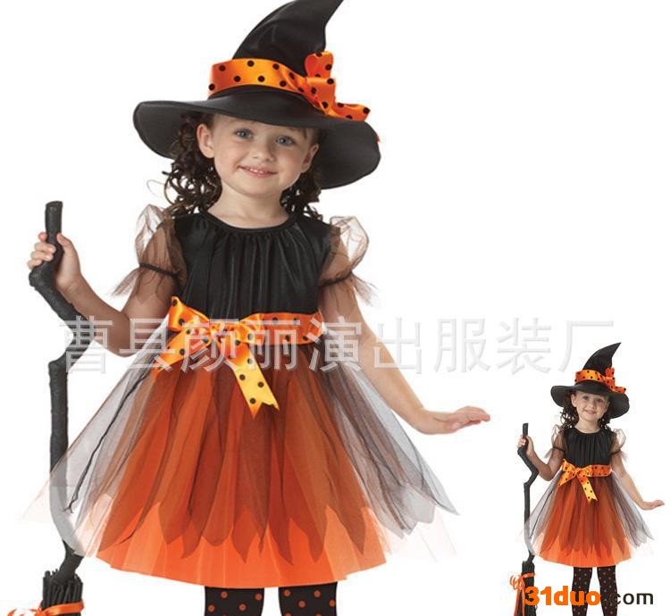 万圣节cosplay女孩造型衣儿童演出服万圣节服饰表演服装女