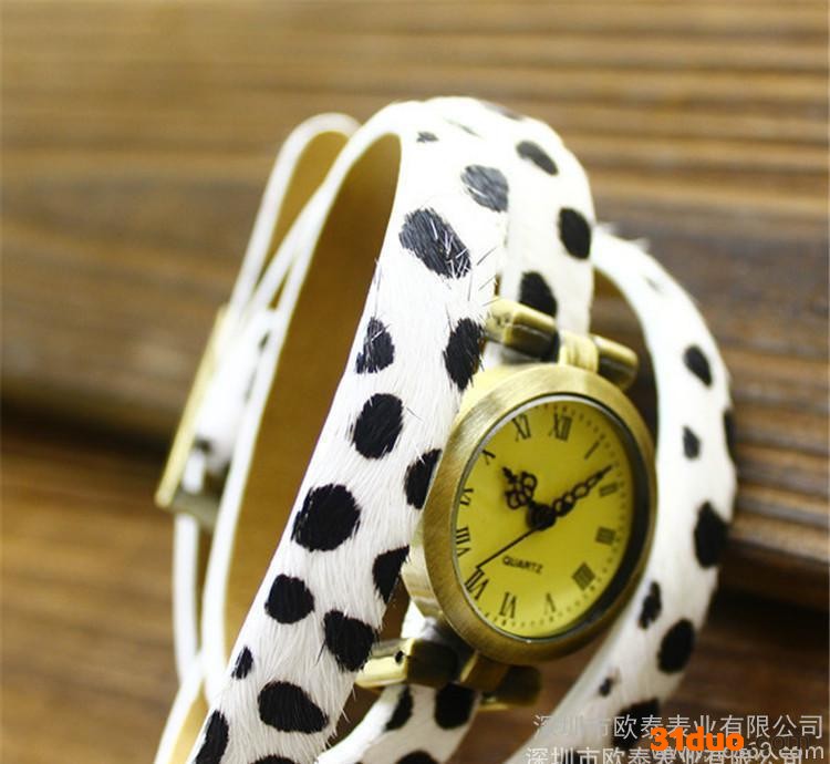 **服饰装饰手表 原宿斑点绕腕表  复古手表女款低价促销