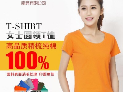 裕纯服饰空白T恤 2015夏装新款纯棉圆领短袖女士T恤多色可