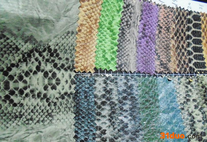 蛇皮 服装革 柔软PU印花 服饰蛇纹皮衣面料 蛇形衣服箱包鞋2106A