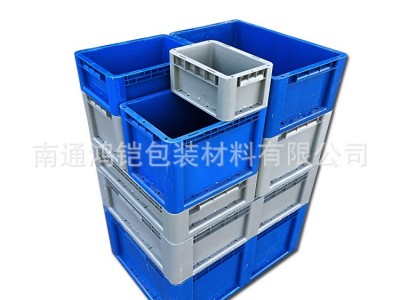 物流箱翻盖400*300*230圆角周转箱C型4322物料防尘汽配零件盒平底