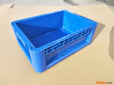 鸿铠 圆角物流箱汽配 收纳箱标准尺寸400*300*147可堆码 可配盖（防尘）