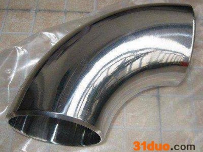 杰克龙  直销304 卫生食品级45度弯头内外精抛镜面不锈钢管件焊接汽配**