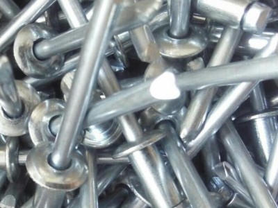 开口圆头全铁抽芯铆钉拉钉汽配装潢钉GB12618（1000支）