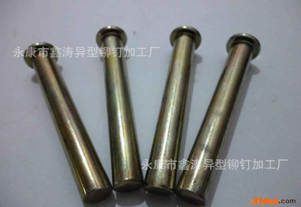 厂家促销汽车配件铆钉 汽配平头铆钉 双头开槽铆钉 汽配圆头铆钉