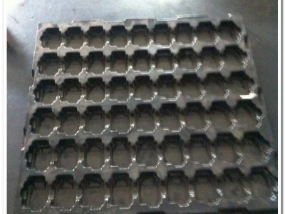 黑色吸塑托盘大型厚片吸塑盒 苏州汽配电子厂家物流周转塑料制品