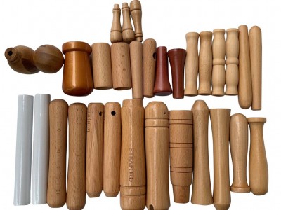 木柄源头厂家定制园林五金手柄跳绳逗猫棒木把手黑胡桃木手柄定制