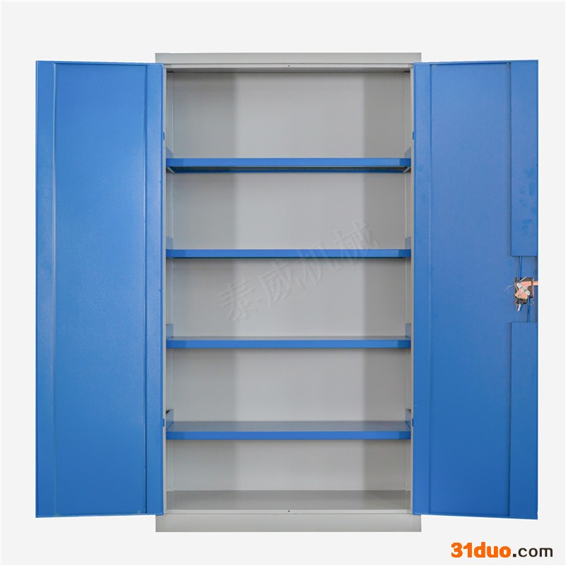 重型五金置物柜 双开门四层板大工具柜 适用于物品整理