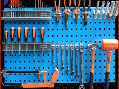 方孔工具挂板架洞洞板货架展示置物架工具墙壁五金物料工具架广州物料整理架 五金工具架 单面/双面移动物料架 工具收纳整理架