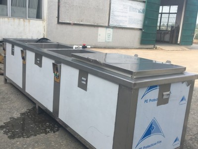 【江门恒泰】五金冲压件超声波清洗机五金零配件自动通过式超声波清洗烘干线 带式干燥设备