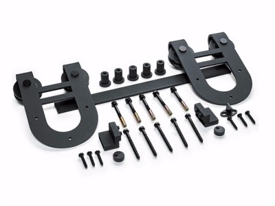 花键五金28C新品上市美式谷仓门移门吊滑轮含导轨谷仓门五金促销供应