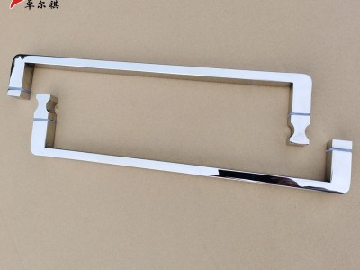 **连锁酒店玻璃门方管拉手浴室淋浴房8K亮光把手门窗五金拉手把手