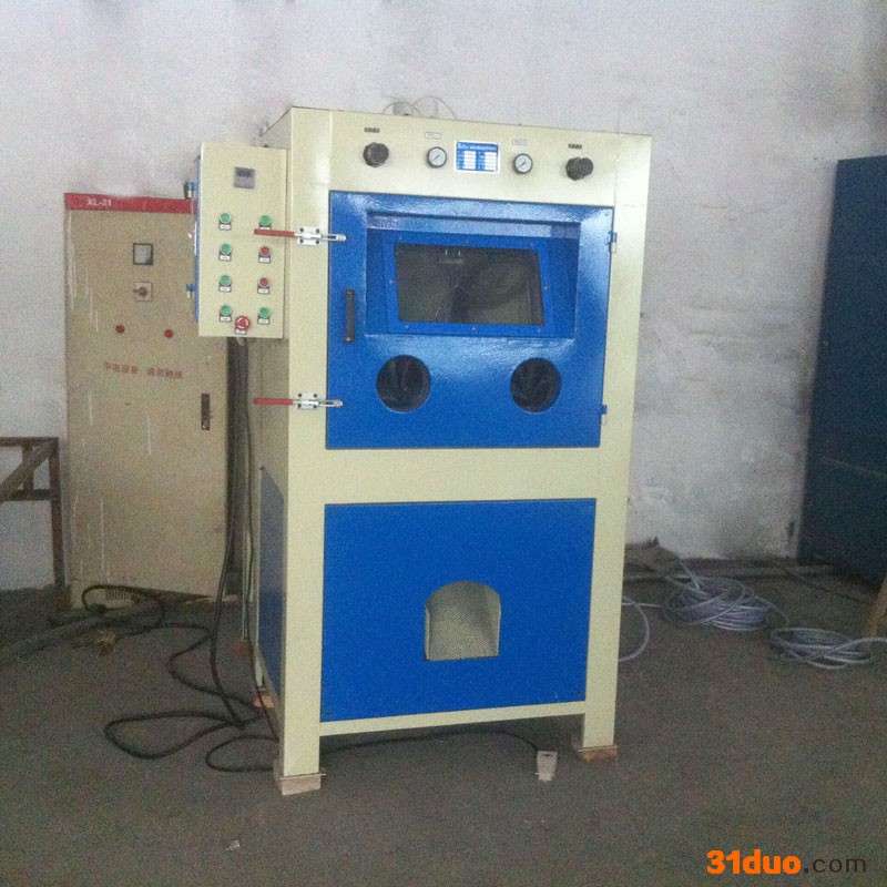 百缘BY1010A-2A双枪滚篮自动喷砂机 3枪滚筒式全自动喷砂机 小五金批量处理喷砂设备