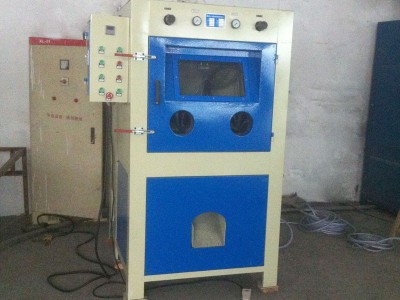 百缘BY1010A-2A双枪滚篮自动喷砂机 3枪滚筒式全自动喷砂机 小五金批量处理喷砂设备