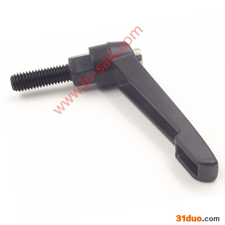 深圳力帆供应锌合金黑色可调把手，B型M12XR95X20机床零配件，可调紧定螺丝，六角锁紧型可调节手柄，广东批发销售