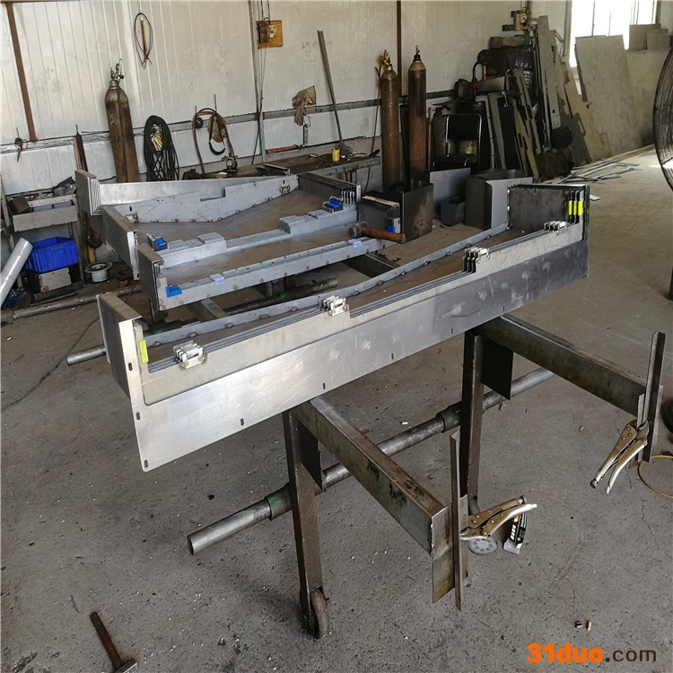 VMC-850E钢板防护罩 汉川TH6350钣金防护罩 伸缩式机床防护罩 工期短发货快