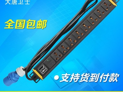 供应河北辛集 大唐卫士DT9182  8位多用孔 32A工业插头机柜插排 机柜专用pdu