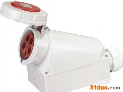 63A 400V工业明装插座 5P防水明装插座 工业插头