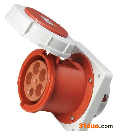 saipwell 5孔工业插头工业插座125A 400V 暗装直插座