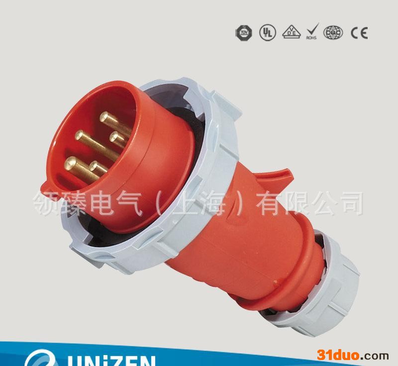 防尘IP67 **低价工业插头 16A/230V 3孔连接器