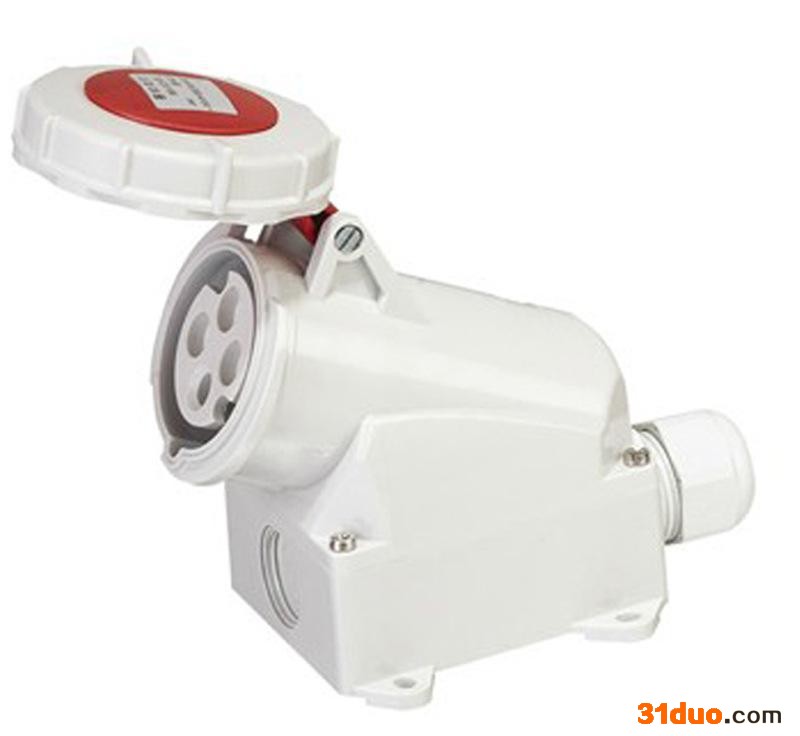 赛普4孔16A插座 IP67工业插头 工业防水明装插座