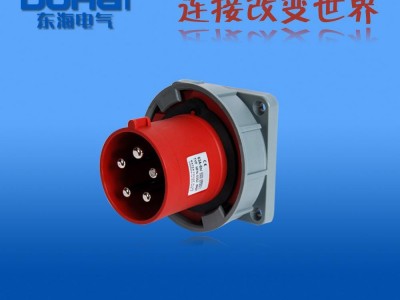 DOHAI  IP67防水器具插头63A 工业五孔暗装插头 5*63 DH-6352