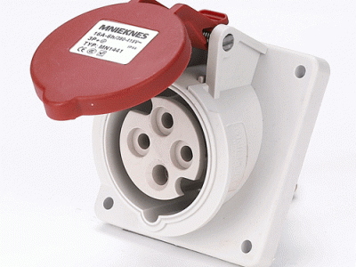 63A 4P 防水工业插头插座 防水插头 国标插座 斜插