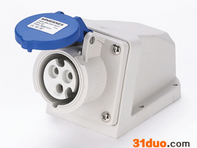 63A 3P 防水工业插头插座 明装工业插座 国标插座 英式