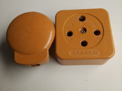 泉雕三相四线25A插头插座大功率380V玻璃钢圆角插头工业插座厂家 三相四线插头