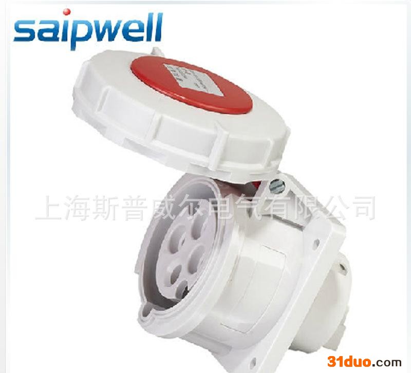 四孔工业插头 工业插座32A 暗装直插座 SP234高等级插座