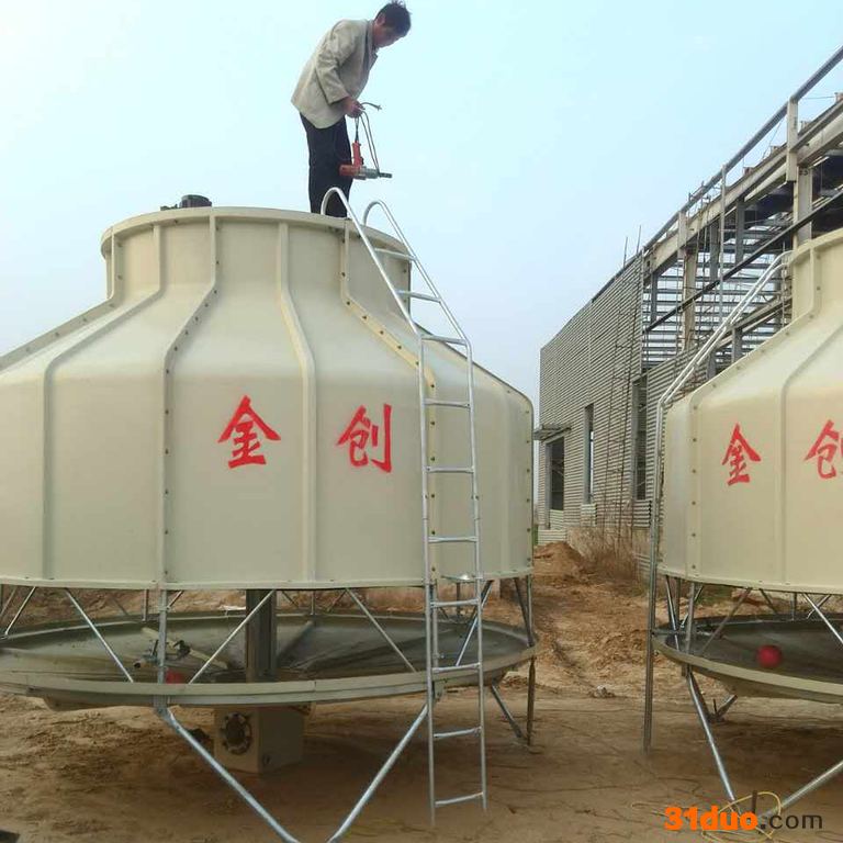 金创圆形冷却塔JC-圆形冷却塔圆形冷却塔500TX2中频炉专用冷却塔JC-方形冷却塔CJ-圆形冷却塔圆形逆流式冷却塔