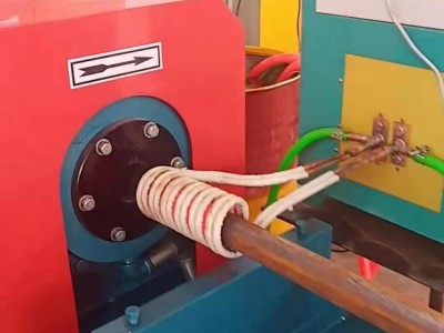 帝鑫科技DX－50KW IGBT中频感应加热设备自动上下料进出料装置加热线圈高频电源柜缩尖设备