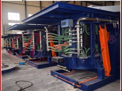 荣泰3吨串联谐振一拖二钢壳中频感应电炉