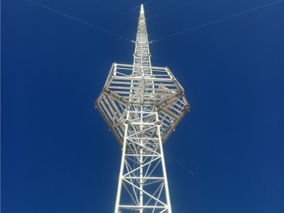 厂家 钢结构楼顶避雷塔 避雷保护装置 25米单管避雷塔