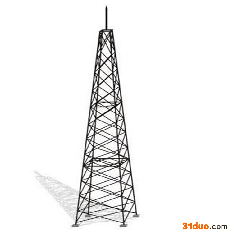 避雷塔 45米GFL三角避雷塔 德亚钢结构  避雷保护装置