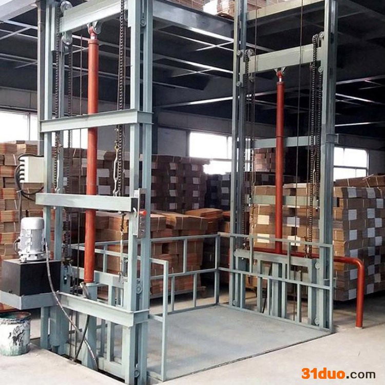 济南英大 导轨式升降平台 厂房导轨式升降机 仓库导轨式升降机