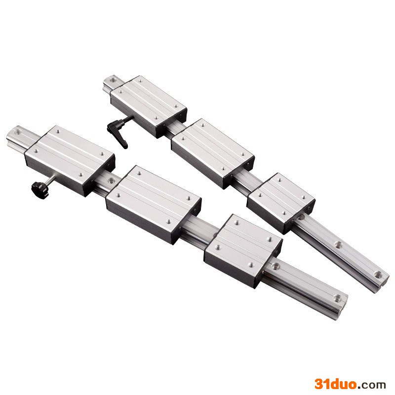 铝轨现货外置双轴心导轨 LGD12/8直线导轨滑块 切割机导轨外滑式